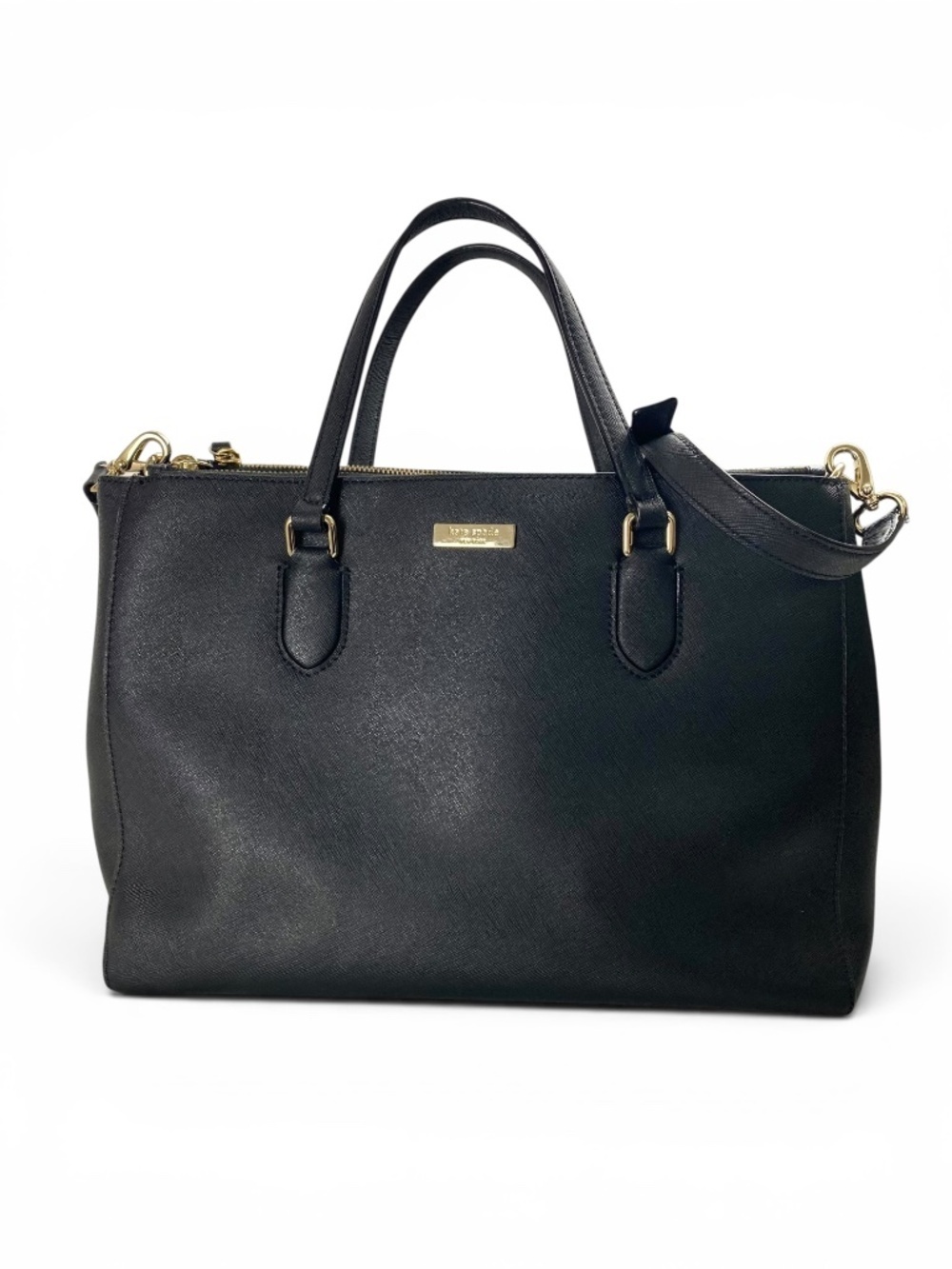 Kate Spade Laurel Way Leighann Black Saffiano Leather Satchel